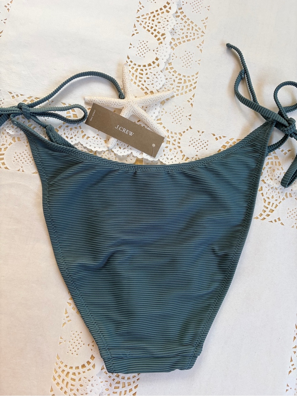 J.Crew Tie-Side Ribbed Bikini Bottom - Picture 4 of 4
